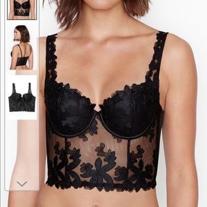 Victoria’s Secret Floral Lace Bustier LIKE NEW